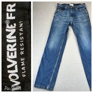 Wolverine FR Flame Resistant Denim Jeans Mens 32x34 Workwear Blue